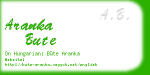 aranka bute business card