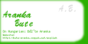 aranka bute business card